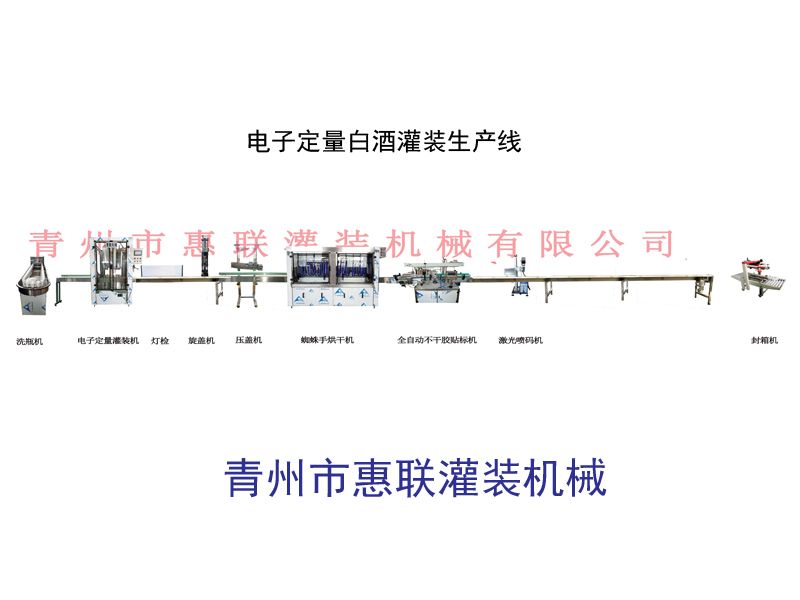 電子定量白酒灌裝生產線